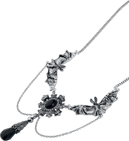 Collier Gothic de Gothicana by EMP - Dark Bats - pour Femme - couleur argent - Gothicana by EMP - View 2
