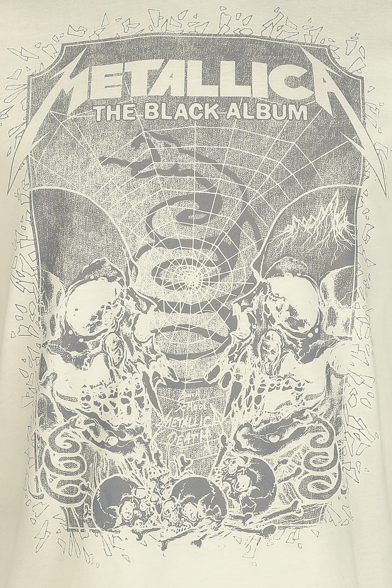 T-Shirt Manches courtes  de Metallica - Amplified Collection - Inverted Black Album - S à 3XL - pour Homme - blanc cassé - metallica - View 2