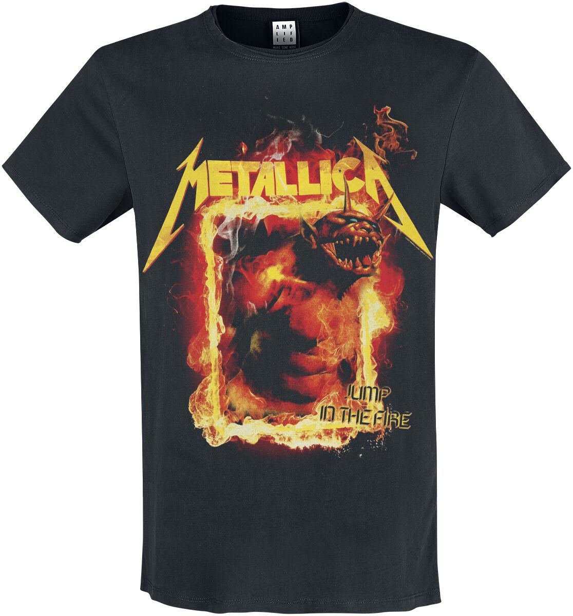 T-Shirt Manches courtes  de Metallica - Amplified Collection - Jump In The Fire - S à XL - pour Homme - noir - metallica