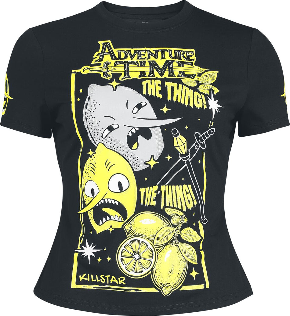 T-Shirt Manches courtes Gothic de Killstar - Killstar - Adventure Time - La Chose - T-Shirt Moulant - S à 4XL - pour Femme - noir/jaune - Killstar