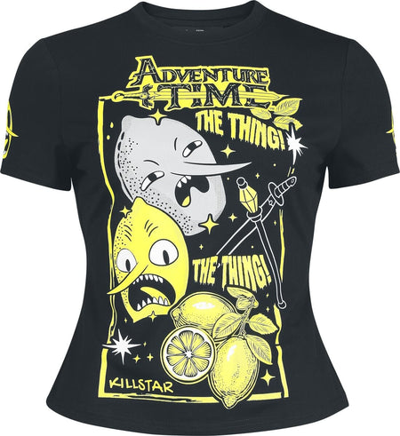 T-Shirt Manches courtes Gothic de Killstar - Killstar - Adventure Time - La Chose - T-Shirt Moulant - XS à 4XL - pour Femme - noir/jaune - Killstar