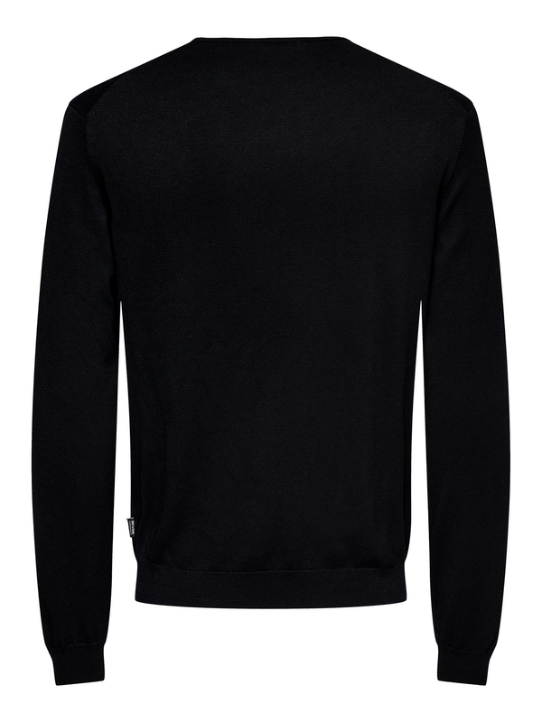Pull tricoté  de ONLY and SONS - ONSWYLER LIFE REG 14 LS CREW KNIT NOOS - M à XXL - pour Homme - noir - ONLY and SONS - View 2