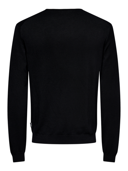 Pull tricoté  de ONLY and SONS - ONSWYLER LIFE REG 14 LS CREW KNIT NOOS - M à XXL - pour Homme - noir - ONLY and SONS - View 2