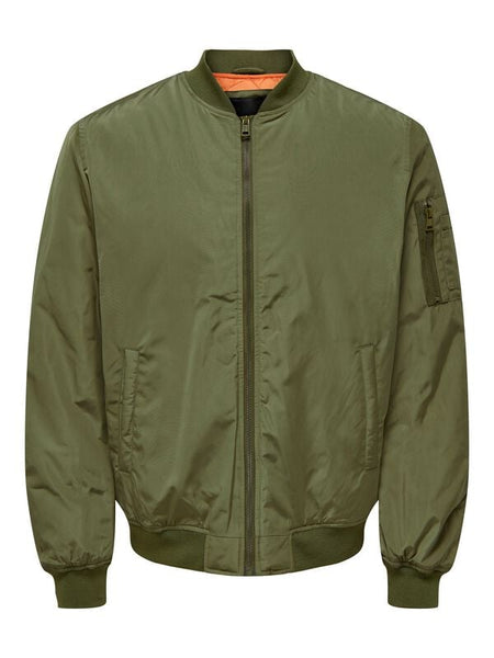 Bomber  de ONLY and SONS - ONSJOSHUA BOMBER OTW NOOS - S à XXL - pour Homme - vert - ONLY and SONS