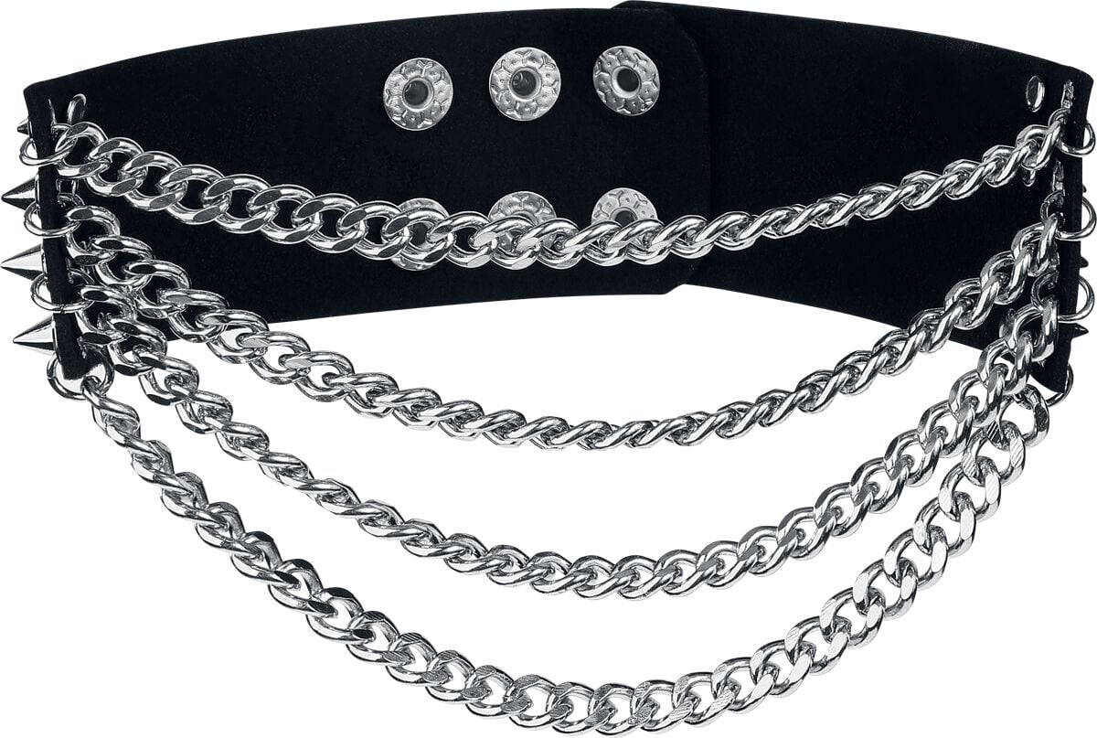 Serre-cou Gothic de Gothicana by EMP - Choker Clouté - pour Femme - noir - Gothicana by EMP