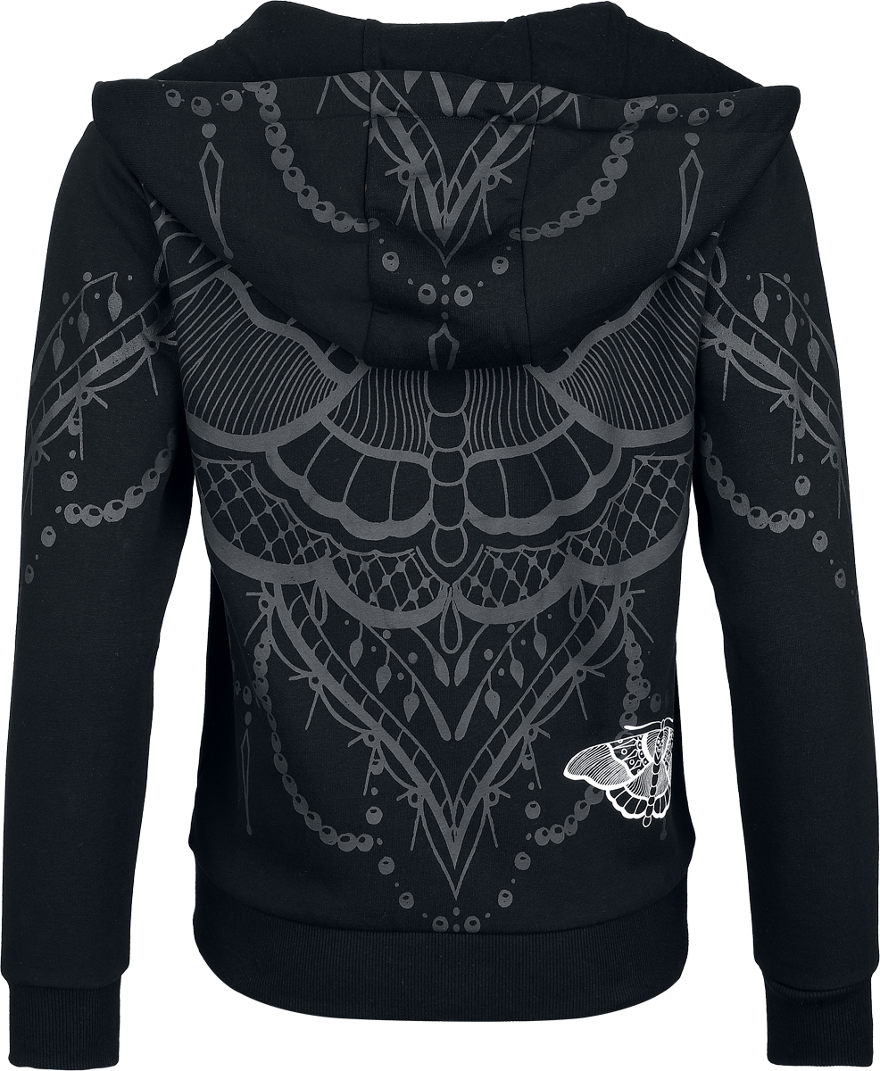 Sweat-shirt zippé à capuche  de Black Premium by EMP - Celtic fine lines - S à XXL - pour Femme - noir - Black Premium by EMP - View 2