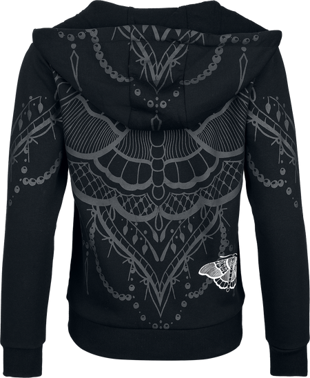 Sweat-shirt zippé à capuche  de Black Premium by EMP - Celtic fine lines - S à XXL - pour Femme - noir - Black Premium by EMP - View 2