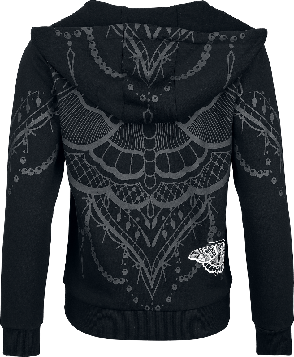 Sweat-shirt zippé à capuche  de Black Premium by EMP - Celtic fine lines - S à XXL - pour Femme - noir - Black Premium by EMP - View 2