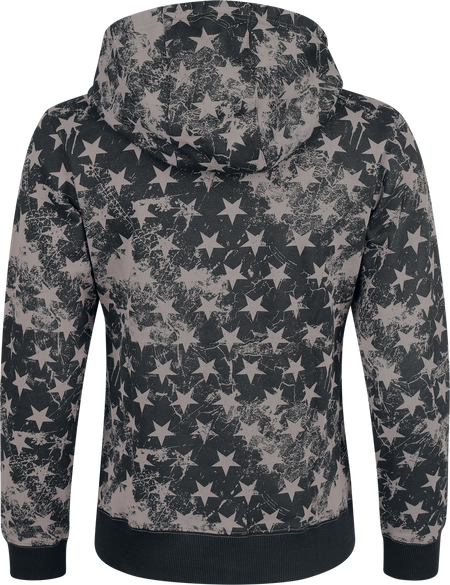Sweat-shirt zippé à capuche  de RED by EMP - Étoilé - Impirmé Intégral - S à XXL - pour Femme - noir - RED by EMP - View 2