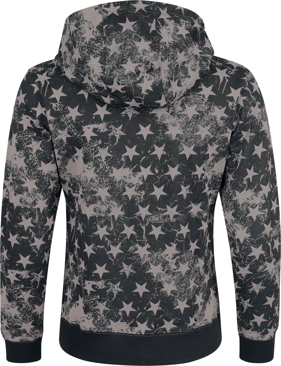 Sweat-shirt zippé à capuche  de RED by EMP - Étoilé - Impirmé Intégral - S à XXL - pour Femme - noir - RED by EMP - View 2