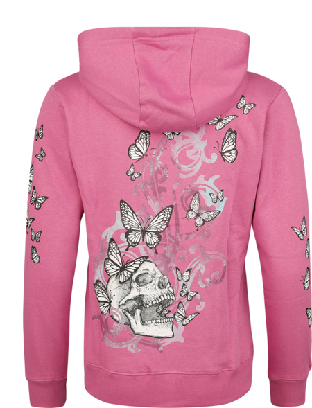 Sweat-shirt zippé à capuche  de Full Volume by EMP - Lovely Butterfly - S à XXL - pour Femme - violet - Full Volume by EMP - View 2