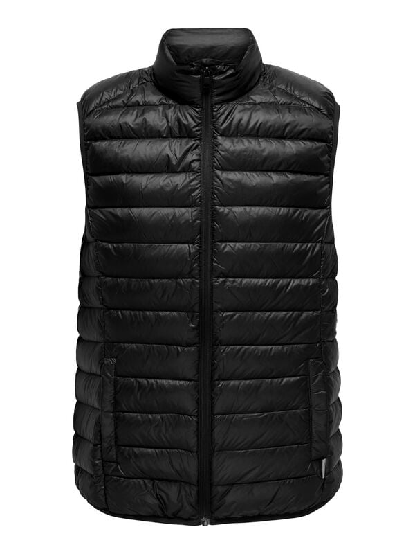 Veste  de ONLY and SONS - ONSGAVIN LIFE LIGHT QUILTED ZIP VEST OTW - S à XXL - pour Homme - noir - ONLY and SONS