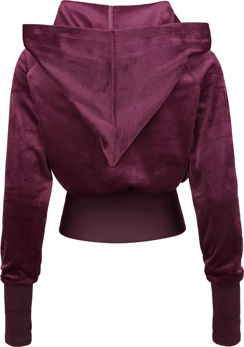 Sweat-shirt zippé à capuche Gothic de Gothicana by EMP - Sweat à capuche Sof Nicki - S à XXL - pour Femme - bordeaux - Gothicana by EMP - View 2