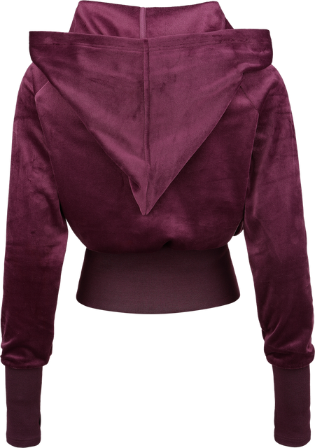 Sweat-shirt zippé à capuche Gothic de Gothicana by EMP - Sweat à capuche Sof Nicki - S à XXL - pour Femme - bordeaux - Gothicana by EMP - View 2
