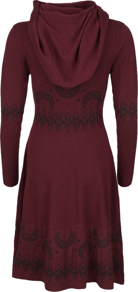 Robe mi-longue  de Black Premium by EMP - Celtic fine lines - S à XXL - pour Femme - bordeaux - Black Premium by EMP - View 2