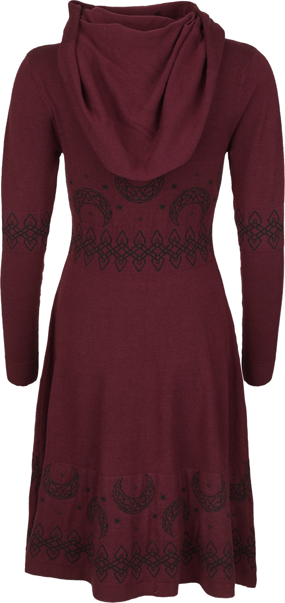 Robe mi-longue  de Black Premium by EMP - Celtic fine lines - S à XXL - pour Femme - bordeaux - Black Premium by EMP - View 2