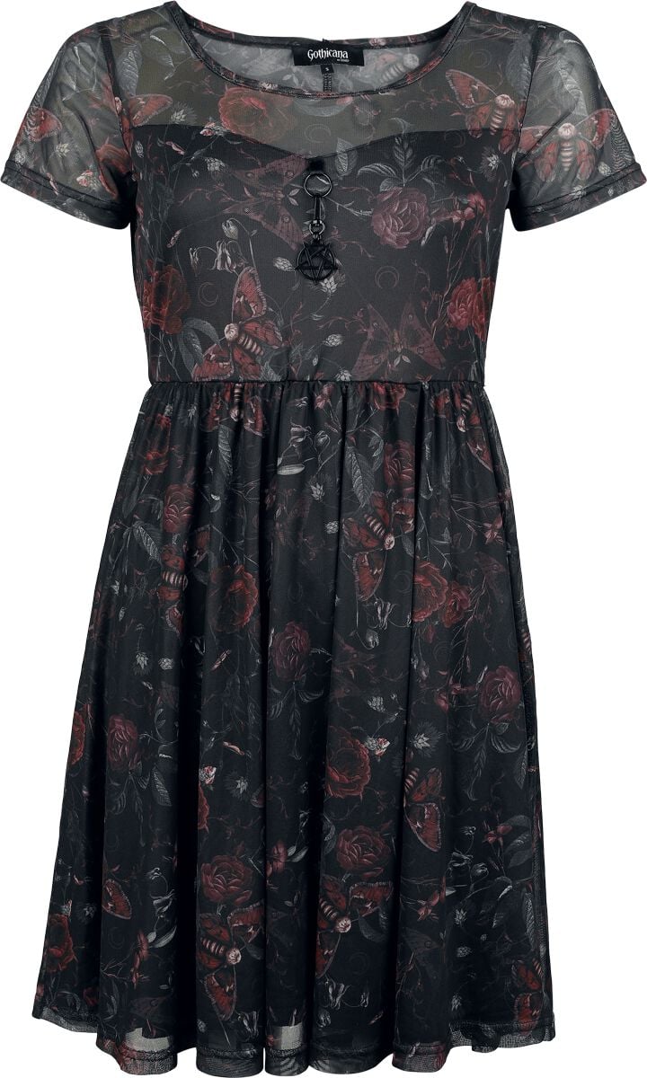 Robe courte Gothic de Gothicana by EMP - Mystical Woods - S à XXL - pour Femme - noir - Gothicana by EMP