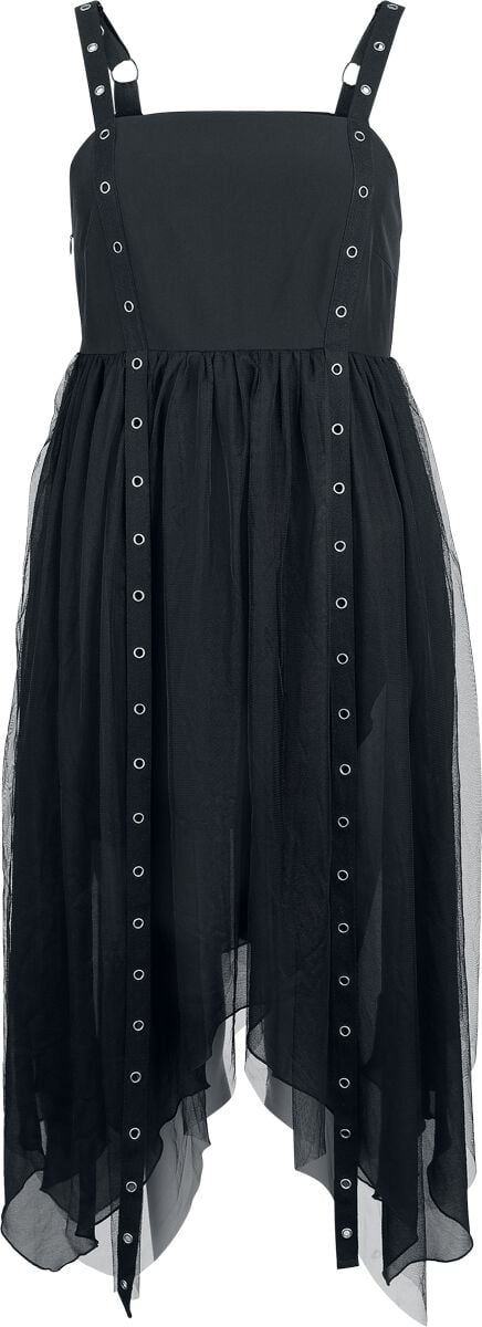 Robe mi-longue Gothic de Gothicana by EMP - Vailed in Darkness - S à XXL - pour Femme - noir - Gothicana by EMP