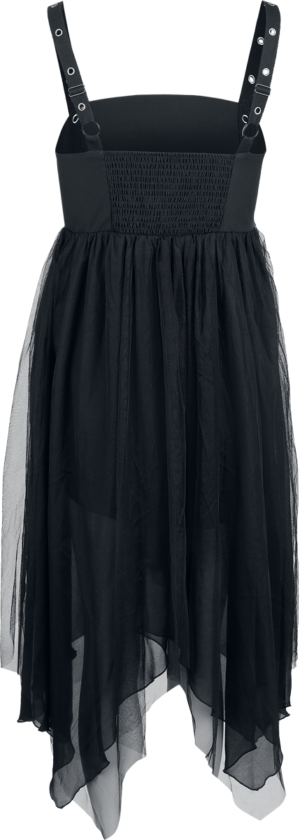 Robe mi-longue Gothic de Gothicana by EMP - Vailed in Darkness - S à XXL - pour Femme - noir - Gothicana by EMP - View 2