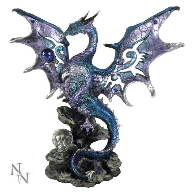Statuette Gothic de Nemesis Now - Blue Dragon Protector - pour Indifférent - multicolore - Nemesis Now