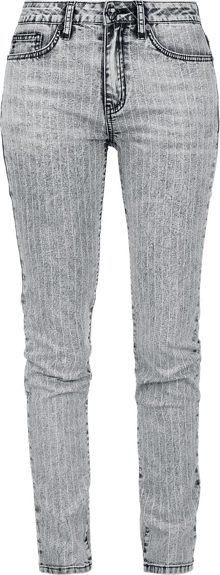 Jean  de Rock Rebel by EMP - Skulls & Details - W27L30 à W34L32 - pour Femme - noir - Rock Rebel by EMP