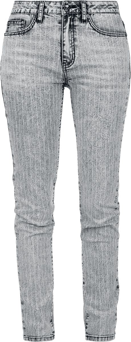 Jean  de Rock Rebel by EMP - Skulls & Details - W27L30 à W34L32 - pour Femme - noir - Rock Rebel by EMP