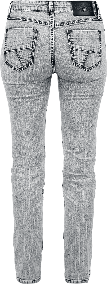 Jean  de Rock Rebel by EMP - Skulls & Details - W27L32 à W31L32 - pour Femme - noir - Rock Rebel by EMP - View 2