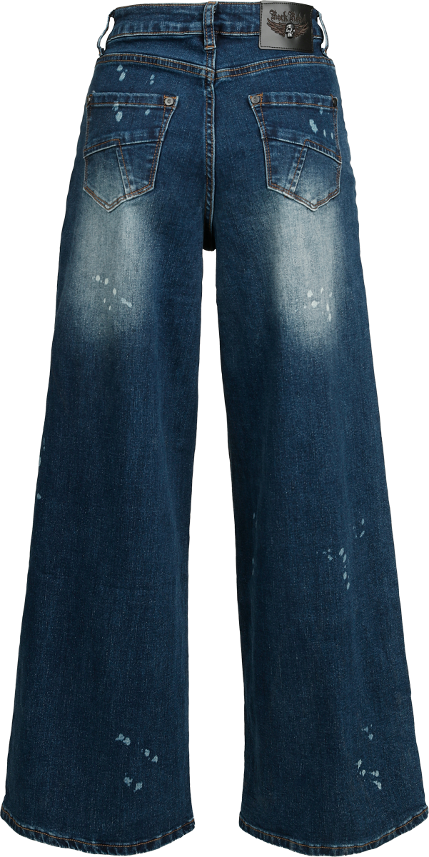 Jean  de Rock Rebel by EMP - Skulls & Details - W27L30 à W34L32 - pour Femme - bleu - Rock Rebel by EMP - View 2