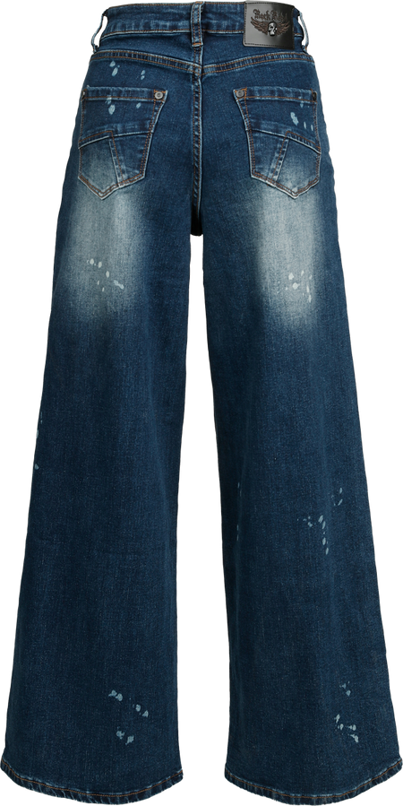 Jean  de Rock Rebel by EMP - Skulls & Details - W27L30 à W34L32 - pour Femme - bleu - Rock Rebel by EMP - View 2