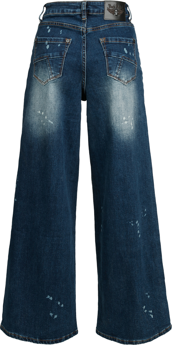 Jean  de Rock Rebel by EMP - Skulls & Details - W27L30 à W34L32 - pour Femme - bleu - Rock Rebel by EMP - View 2