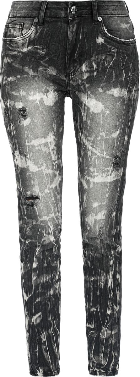 Jean  de Rock Rebel by EMP - Jean Look Usé - W27L30 à W33L32 - pour Femme - gris - Rock Rebel by EMP