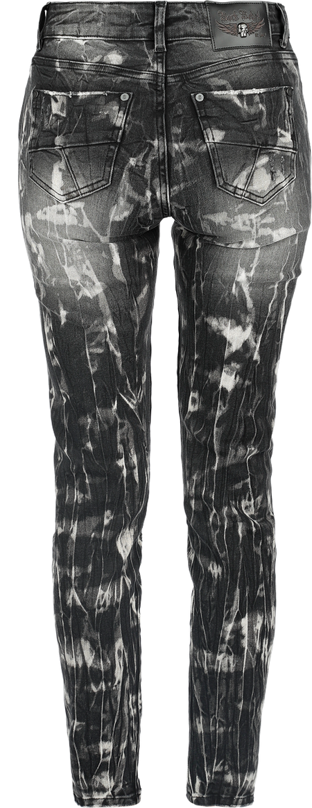 Jean  de Rock Rebel by EMP - Jean Look Usé - W27L30 à W33L32 - pour Femme - gris - Rock Rebel by EMP - View 2