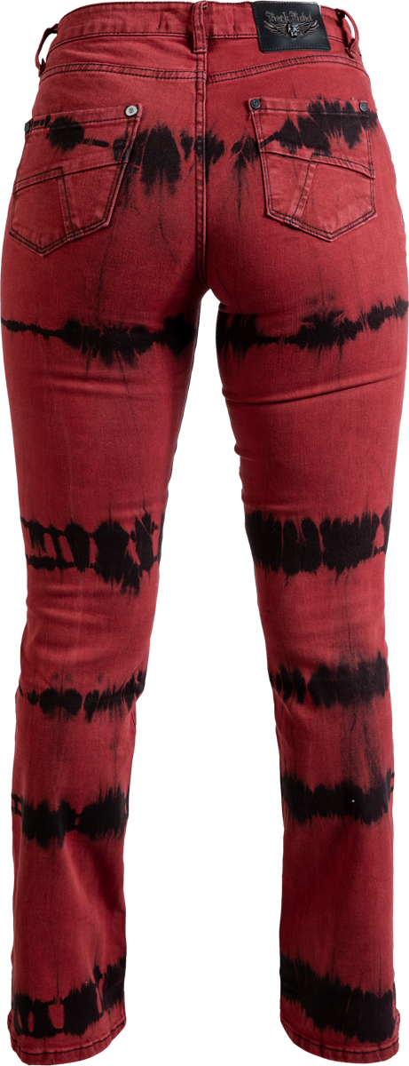 Jean  de Rock Rebel by EMP - Grace - Jean Bootcut - W27L30 à W33L32 - pour Femme - noir/rouge - Rock Rebel by EMP - View 2