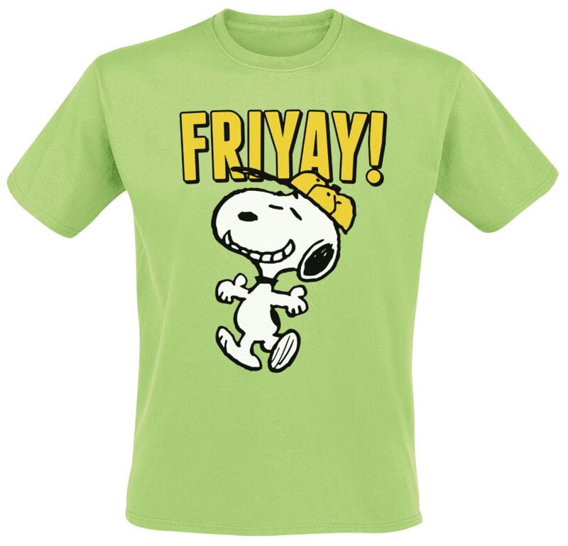 T-Shirt Manches courtes  de Snoopy - Snoopy - Friyay - S à XXL - pour Homme - vert - Snoopy
