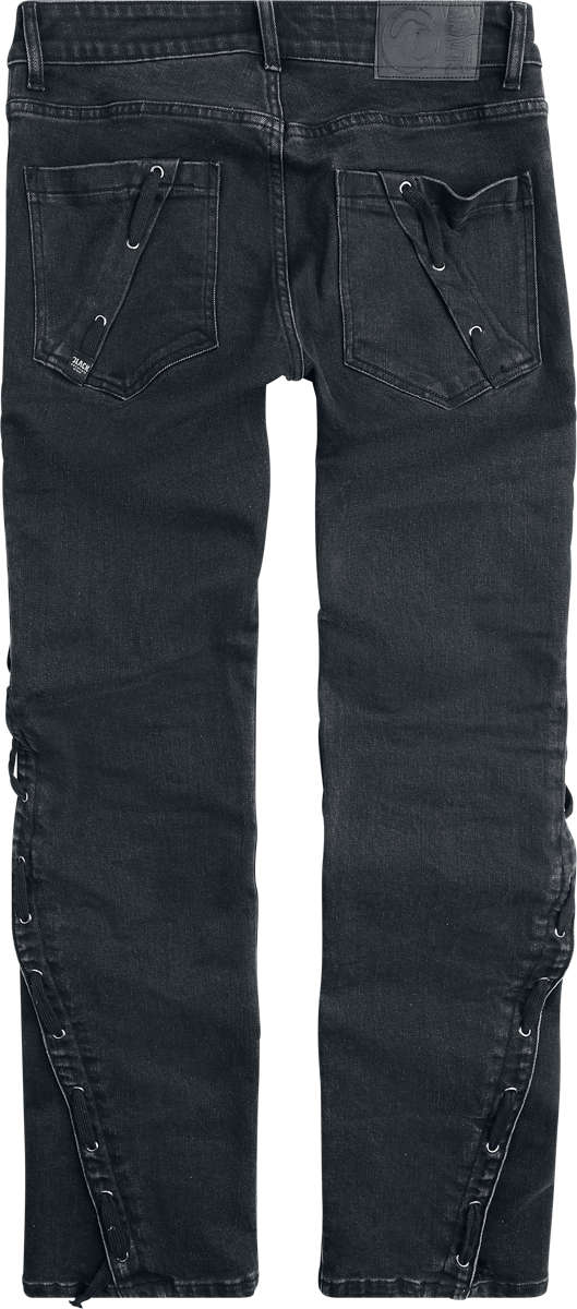 Jean  de Black Premium by EMP - Celtic fine lines Jeans Johnny - W30L32 à W34L34 - pour Homme - noir - Black Premium by EMP - View 2