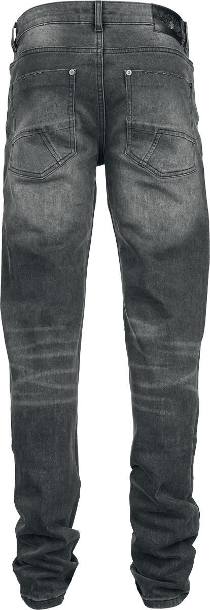 Jean  de Rock Rebel by EMP - Skulls & Details - W30L32 à W34L34 - pour Homme - gris - Rock Rebel by EMP - View 2