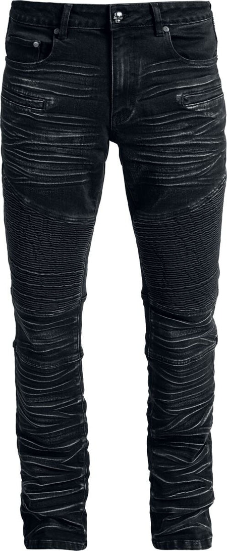 Jean  de Rock Rebel by EMP - Skulls & Details - W30L32 à W34L34 - pour Homme - gris - Rock Rebel by EMP