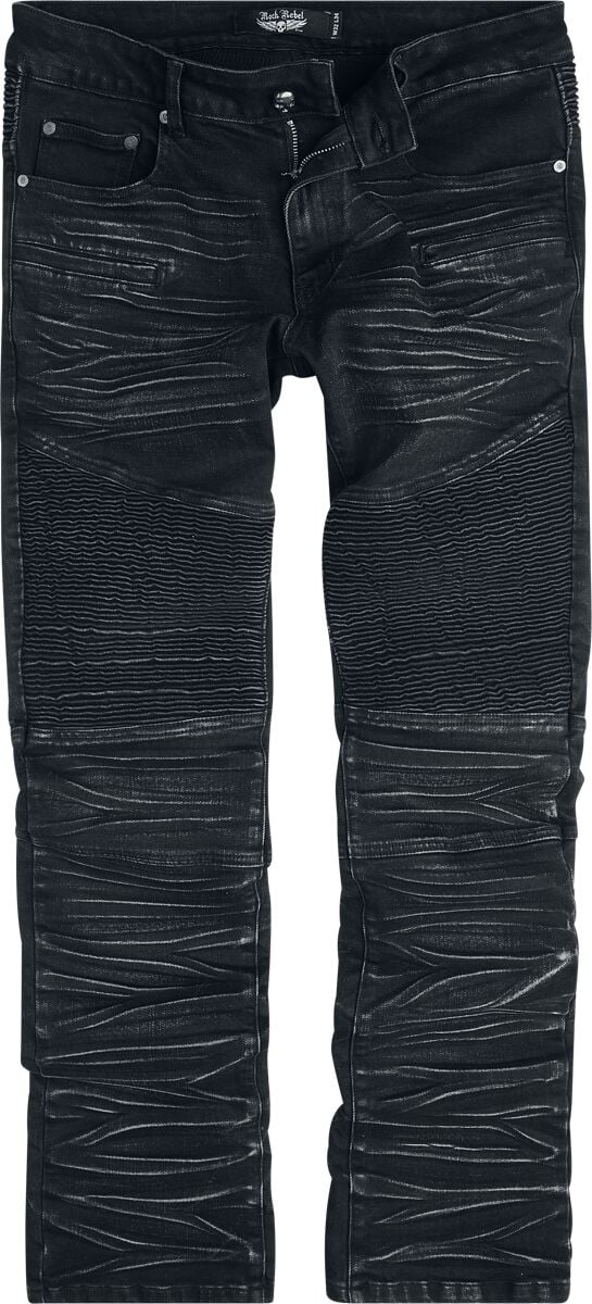 Jean  de Rock Rebel by EMP - Skulls & Details - W31L32 à W34L34 - pour Homme - gris - Rock Rebel by EMP