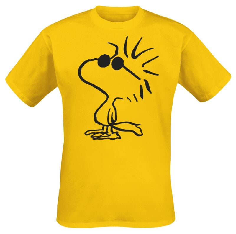 T-Shirt Manches courtes  de Snoopy - Woodstock - S à 5XL - pour Homme - jaune - Snoopy