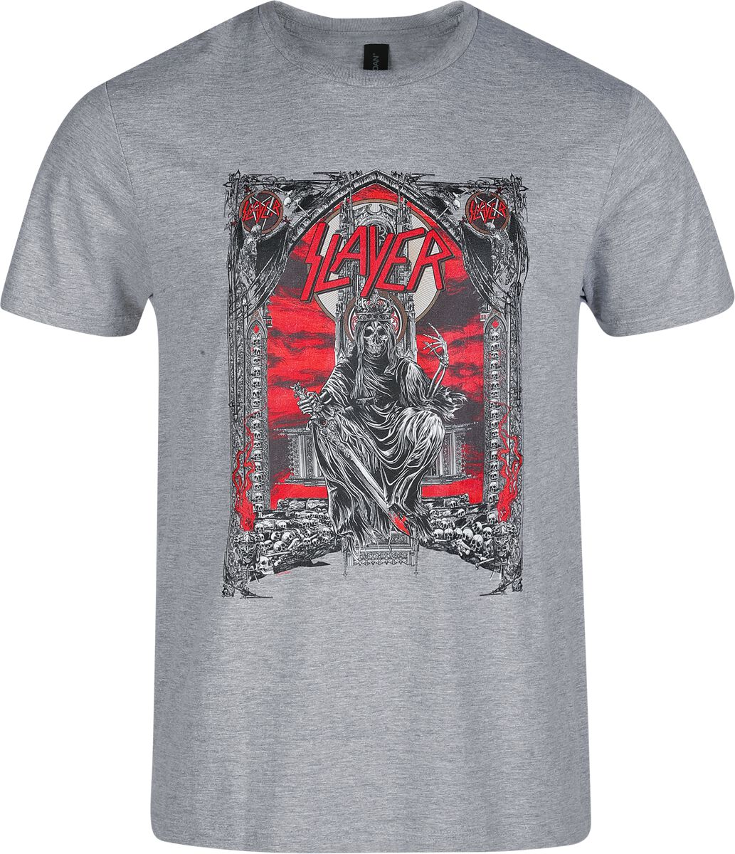 T-Shirt Manches courtes  de Slayer - Throne Crystal - S à 4XL - pour Homme - gris - Slayer