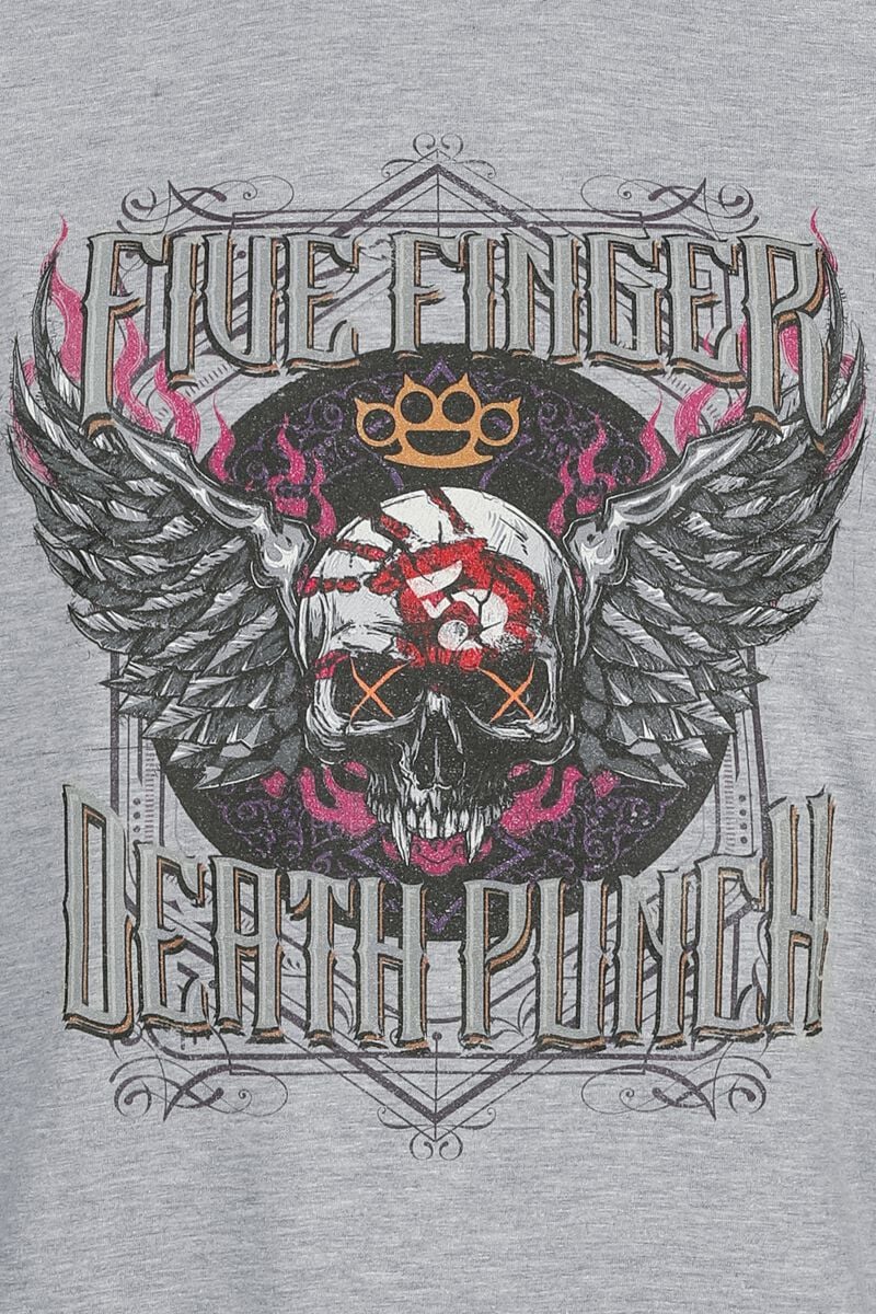 T-Shirt Manches courtes  de Five Finger Death Punch - Stuck In My Ways - M - pour Homme - gris - Five Finger Death Punch