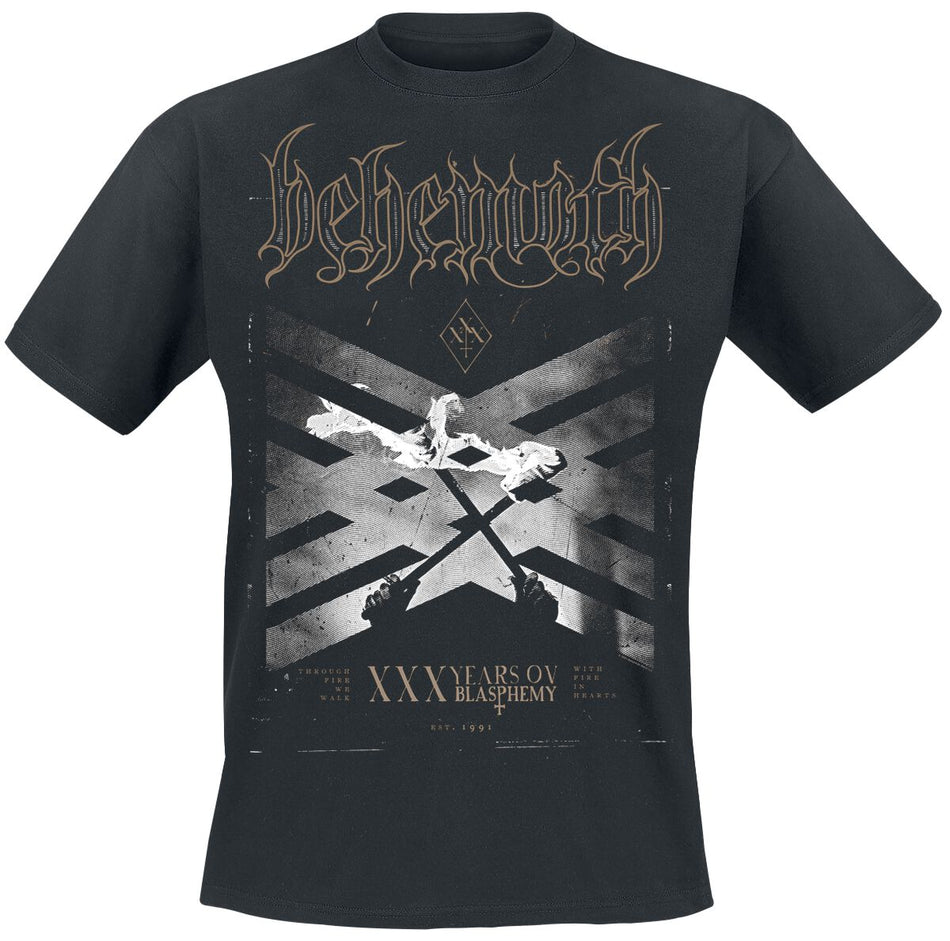 T-Shirt Manches courtes  de Behemoth - With Fire In Hearts - S à 4XL - pour Homme - noir - Behemoth