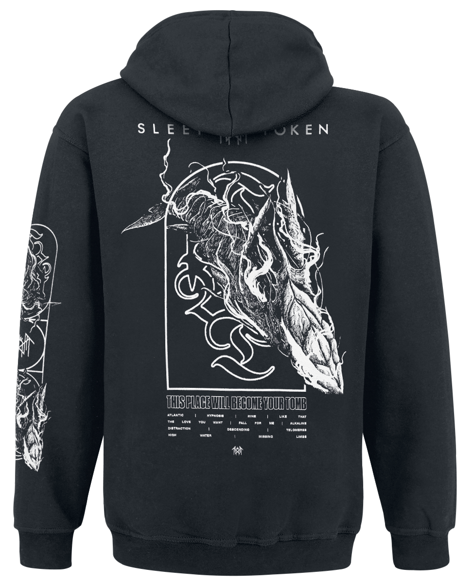 Sweat-shirt à capuche  de Sleep Token - The Place Will Become Your Tomb Whale - S à 4XL - pour Homme - noir - Sleep Token - View 2