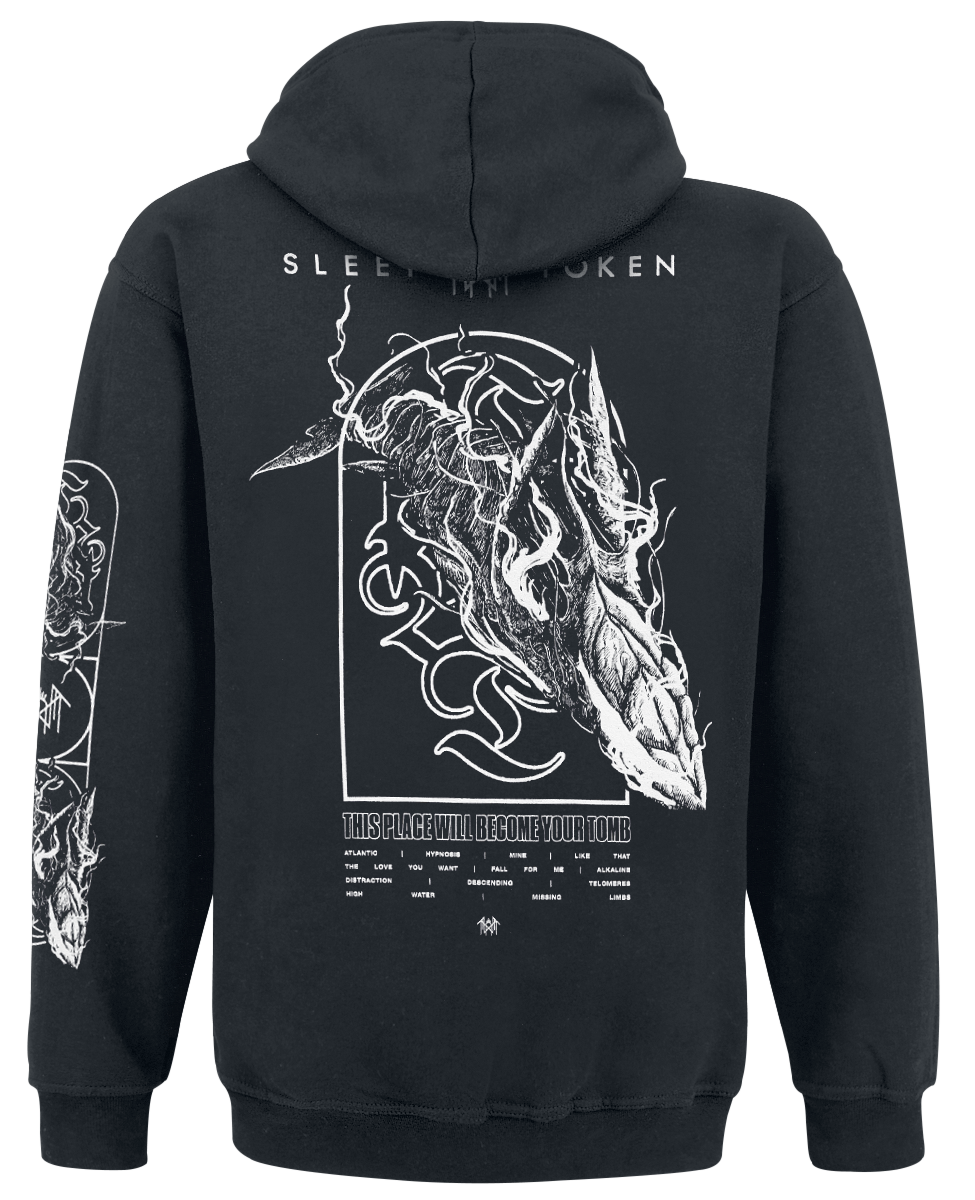 Sweat-shirt à capuche  de Sleep Token - The Place Will Become Your Tomb Whale - S à 4XL - pour Homme - noir - Sleep Token - View 2