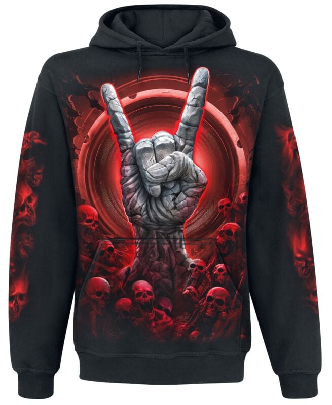 Sweat-shirt à capuche  de Spiral - Tomb Of Rock - L - pour Homme - noir - Spiral
