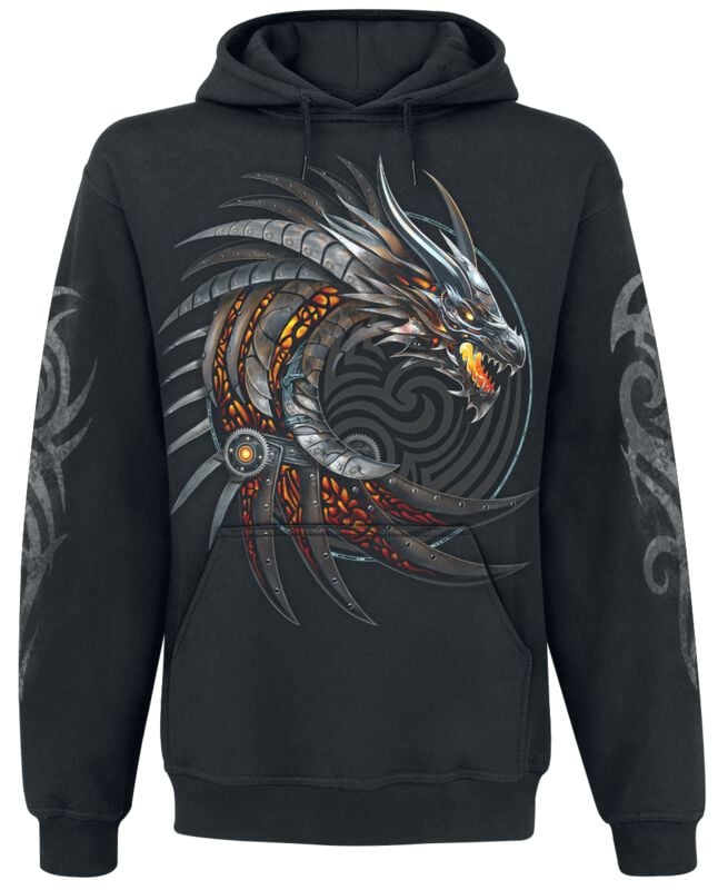 Sweat-shirt à capuche  de Spiral - Razor Back - S à XXL - pour Homme - noir - Spiral