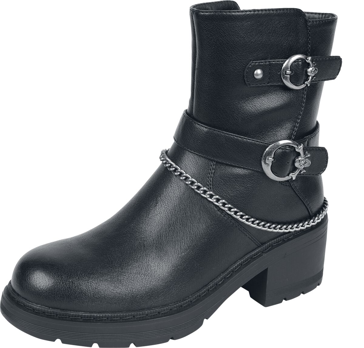 Bottes  de Rock Rebel by EMP - Bottines avec Boucles & Chaînes - EU37 à EU41 - pour Femme - noir - Rock Rebel by EMP