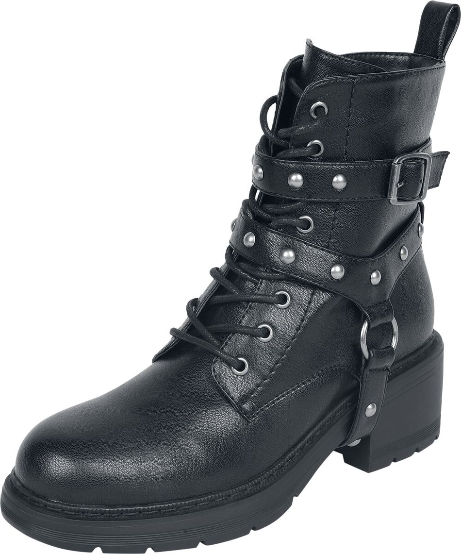 Bottes  de Rock Rebel by EMP - Bottines avec Boucles - EU37 à EU41 - pour Femme - noir - Rock Rebel by EMP