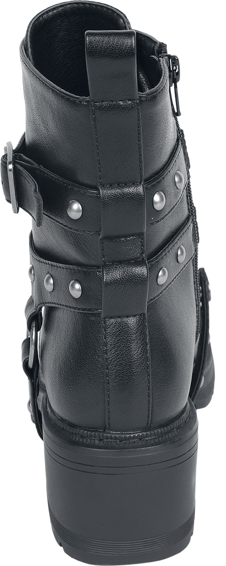 Bottes  de Rock Rebel by EMP - Bottines avec Boucles - EU37 à EU41 - pour Femme - noir - Rock Rebel by EMP - View 2