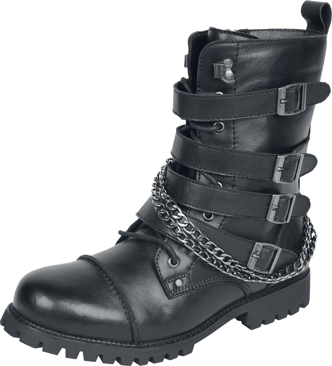 Bottes  de Gothicana by EMP - Bottines Noires avec Boucles & Chaînes - EU41 à EU47 - pour Homme - noir - Gothicana by EMP